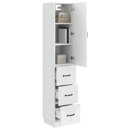 Cabinet Set 2 pcs High Gloss White 33 x 34.5 x 87 cm