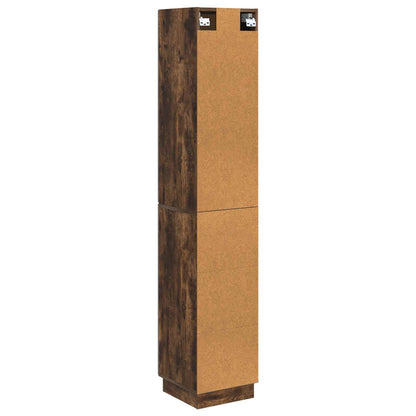 Cabinet Set 2 pcs Smoked Oak 33 x 34.5 x 87 cm Engineered Wood