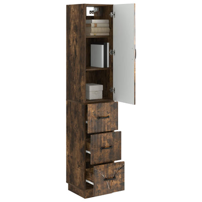 Cabinet Set 2 pcs Smoked Oak 33 x 34.5 x 87 cm Engineered Wood
