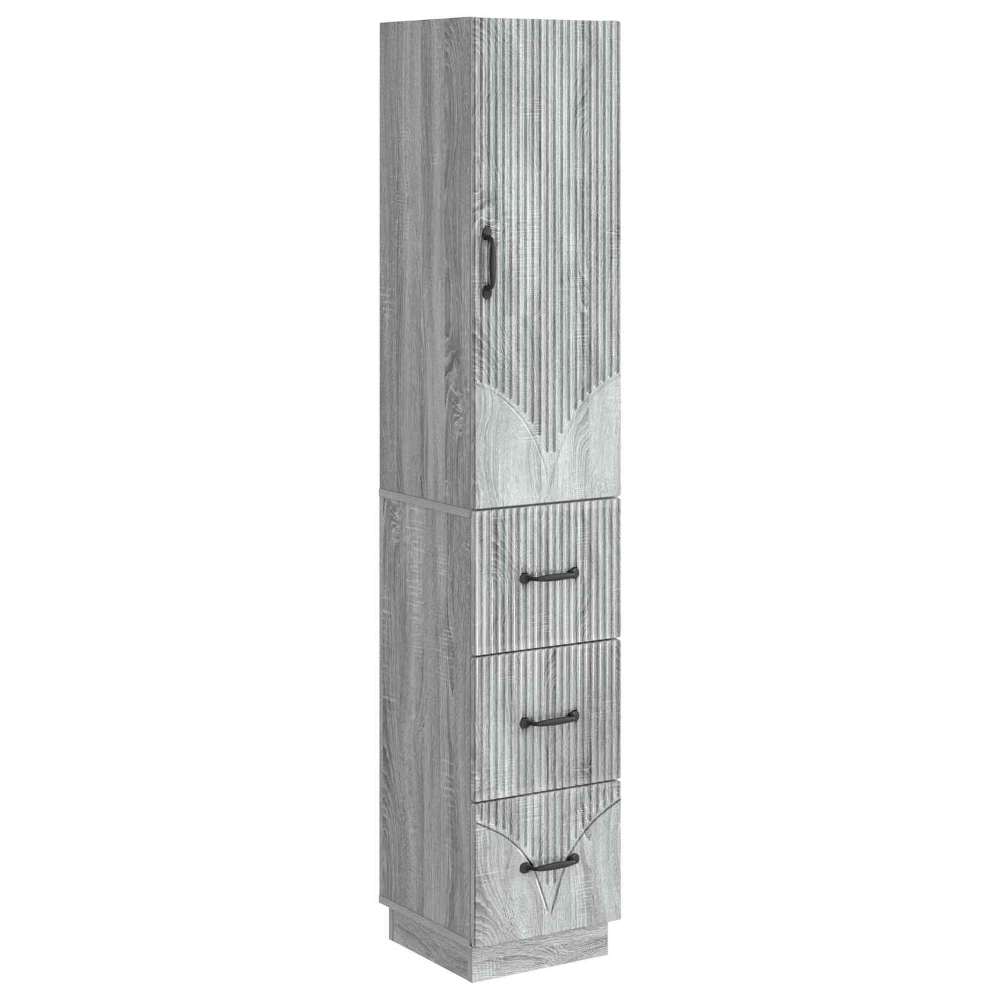 Cabinet Set 2 pcs Grey Sonoma 33 x 34.5 x 87 cm Engineered Wood