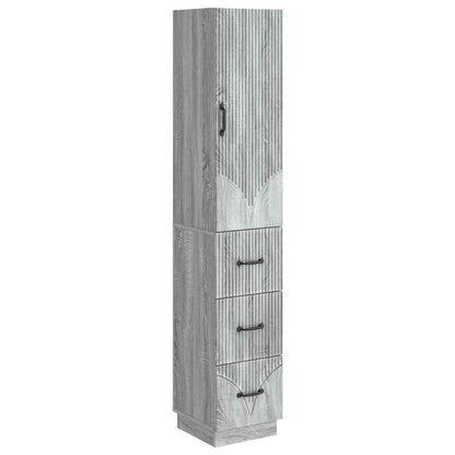 Cabinet Set 2 pcs Grey Sonoma 33 x 34.5 x 87 cm Engineered Wood