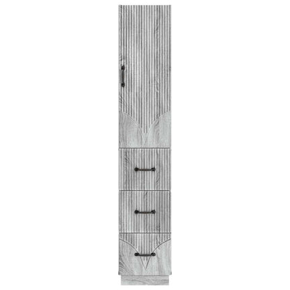 Cabinet Set 2 pcs Grey Sonoma 33 x 34.5 x 87 cm Engineered Wood