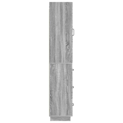 Cabinet Set 2 pcs Grey Sonoma 33 x 34.5 x 87 cm Engineered Wood