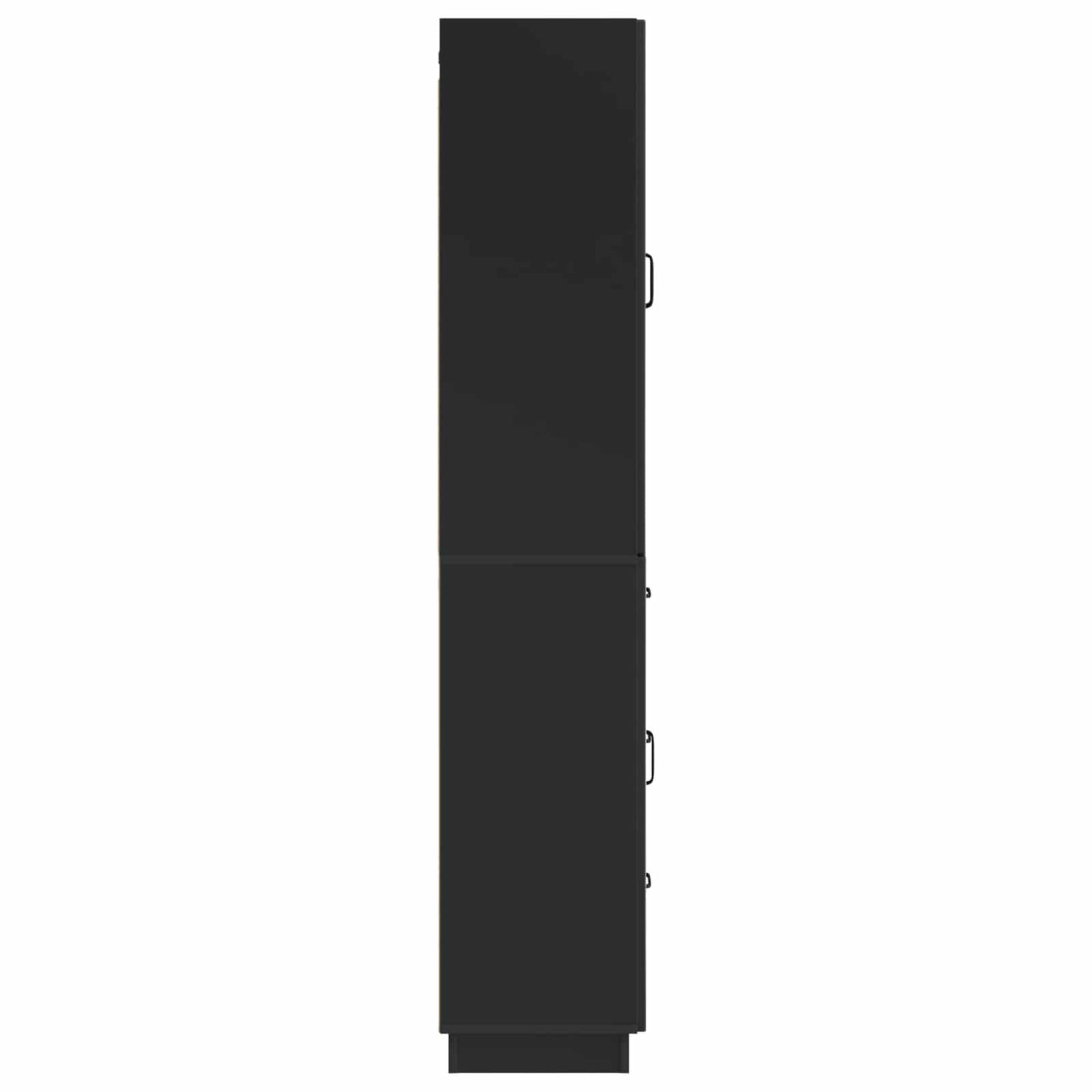 Cabinet Set 2 pcs Black Engineered Wood