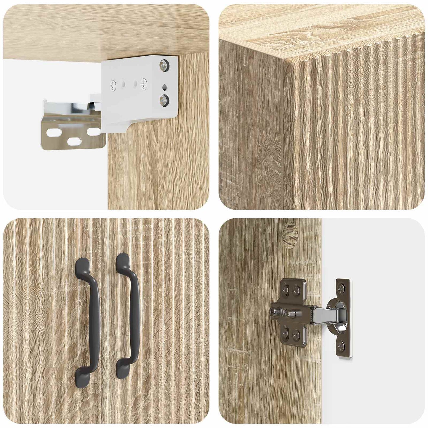 Cabinet Set 2 pcs Sonoma Oak Engineered Wood