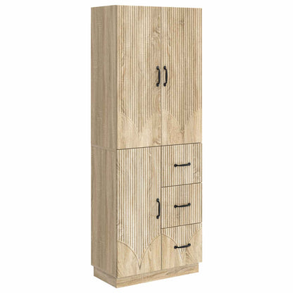 Cabinet Set 2 pcs Sonoma Oak Engineered Wood