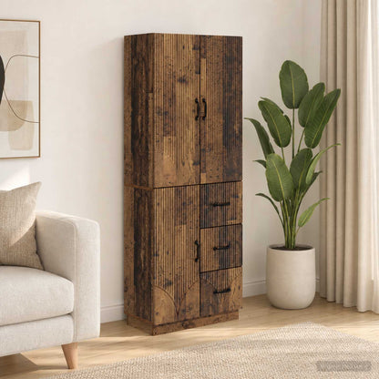 Cabinet Set 2 pcs Old Wood Engineered Wood