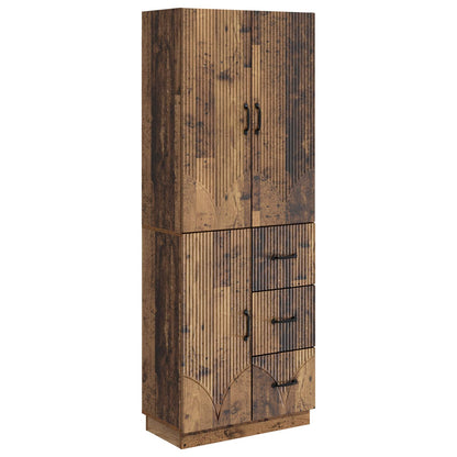 Cabinet Set 2 pcs Old Wood Engineered Wood