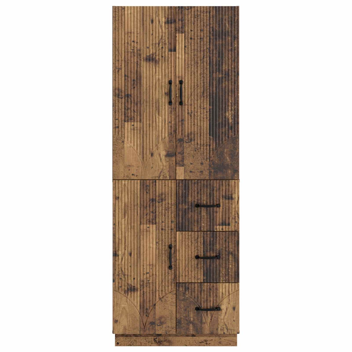 Cabinet Set 2 pcs Old Wood Engineered Wood