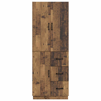 Cabinet Set 2 pcs Old Wood Engineered Wood