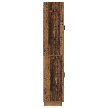 Cabinet Set 2 pcs Old Wood Engineered Wood