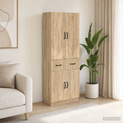 Cabinet Set 2 pcs Sonoma Oak Engineered Wood