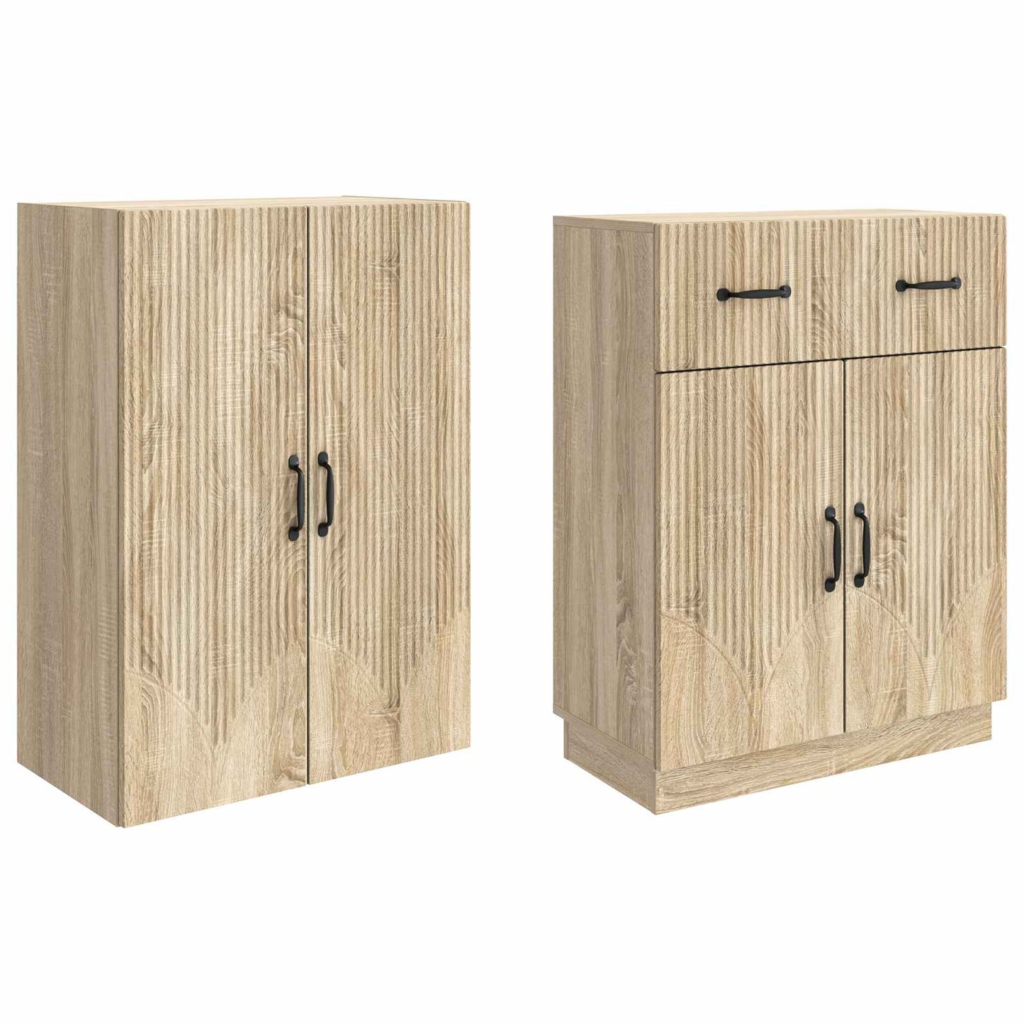 Cabinet Set 2 pcs Sonoma Oak Engineered Wood