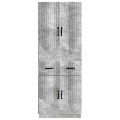 Cabinet Set 2 pcs Concrete Grey Engineered Wood