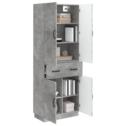 Cabinet Set 2 pcs Concrete Grey Engineered Wood