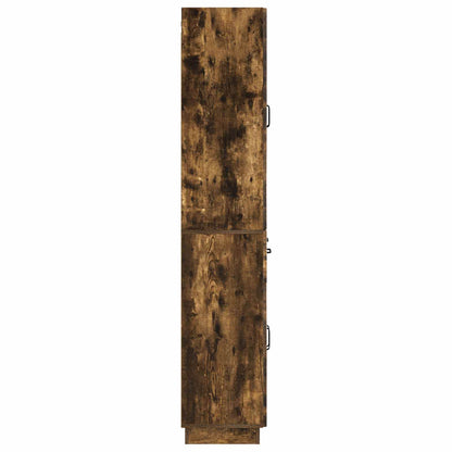 Cabinet Set 2 pcs Smoked Oak Engineered Wood