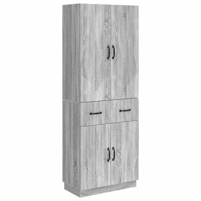 Cabinet Set 2 pcs Grey Sonoma Engineered Wood