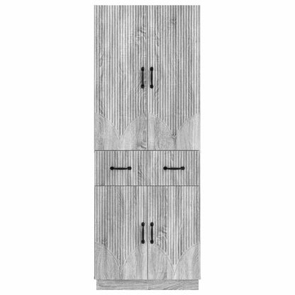 Cabinet Set 2 pcs Grey Sonoma Engineered Wood