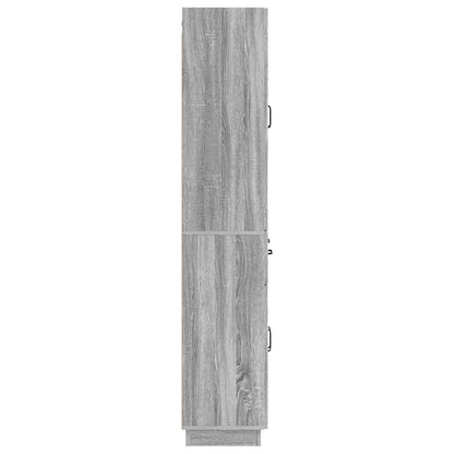 Cabinet Set 2 pcs Grey Sonoma Engineered Wood