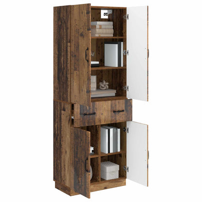 Cabinet Set 2 pcs Old Wood Engineered Wood