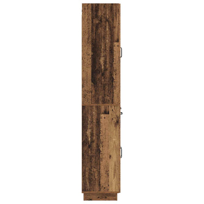 Cabinet Set 2 pcs Old Wood Engineered Wood