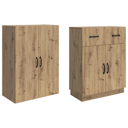 Cabinet Set 2 pcs Artisan Oak Engineered Wood