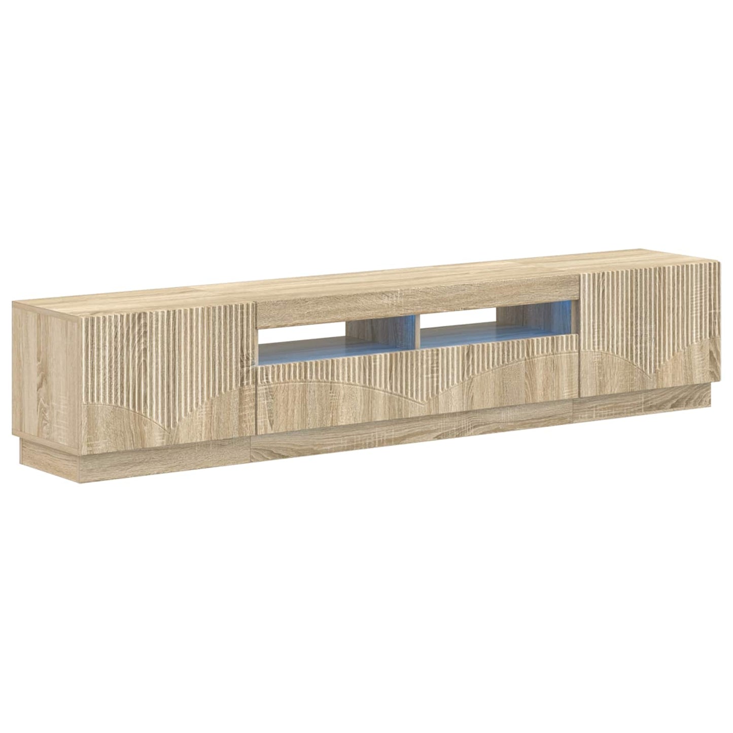 5 Piece LED TV Cabinet Sonoma Oak Engineered Wood