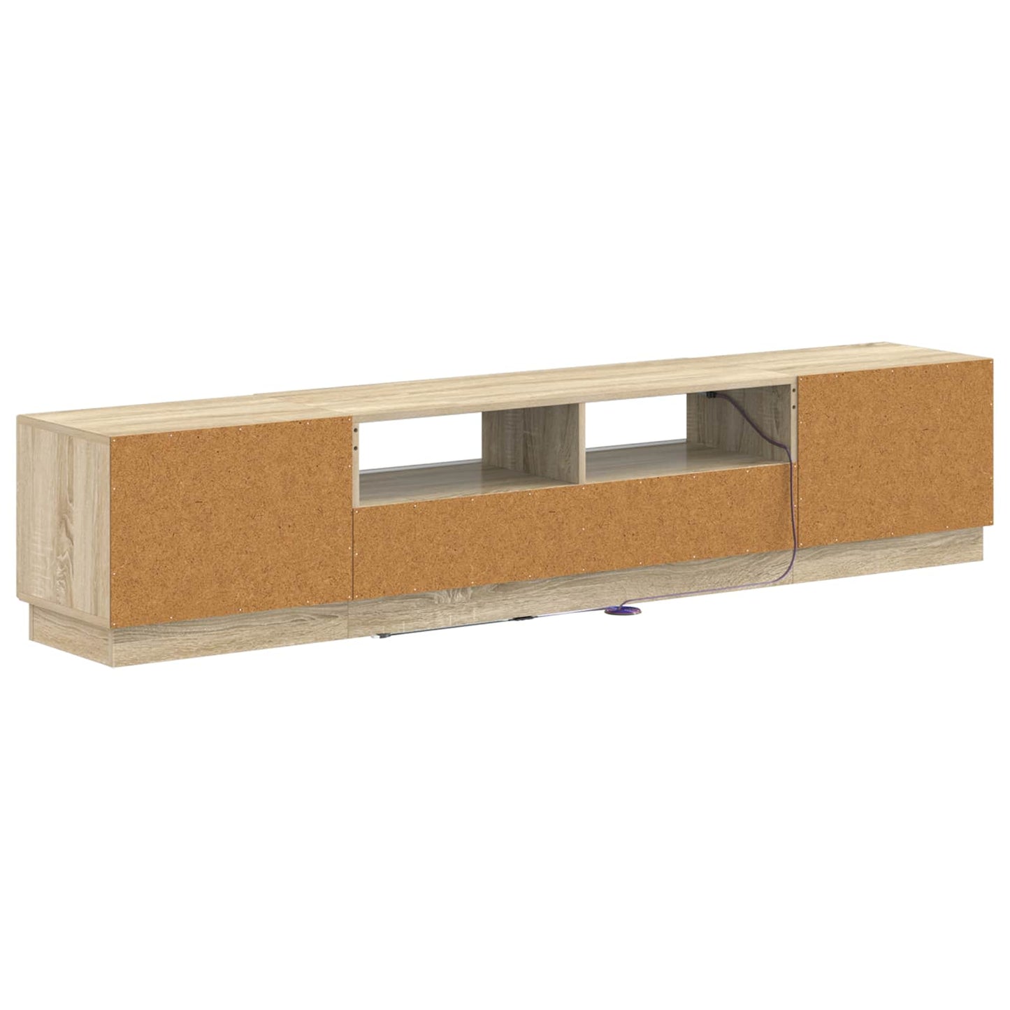 5 Piece LED TV Cabinet Sonoma Oak Engineered Wood