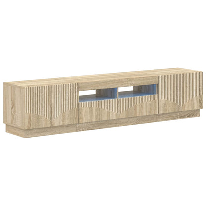 5 Piece LED TV Cabinet Sonoma Oak Engineered Wood