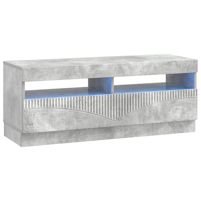 5 Piece LED TV Cabinet Concrete Grey Engineered Wood