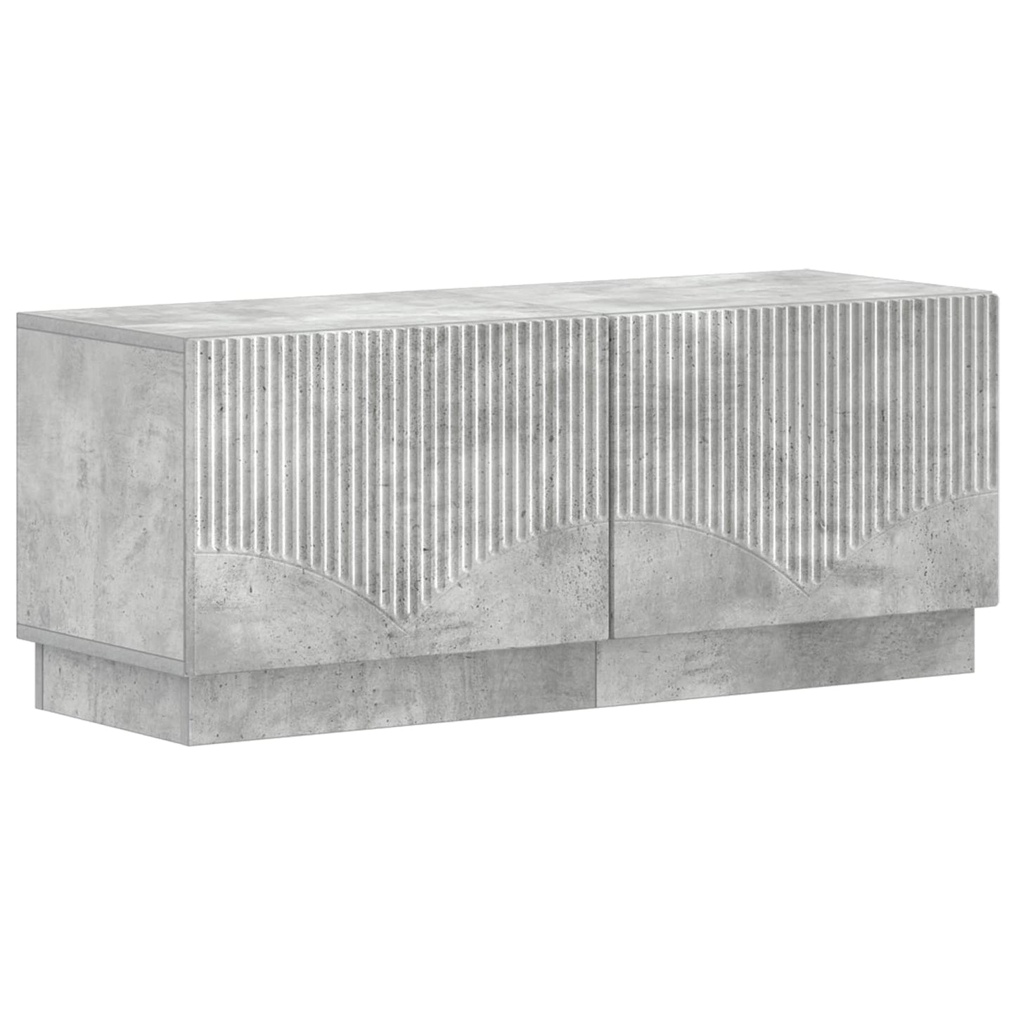 5 Piece LED TV Cabinet Concrete Grey Engineered Wood