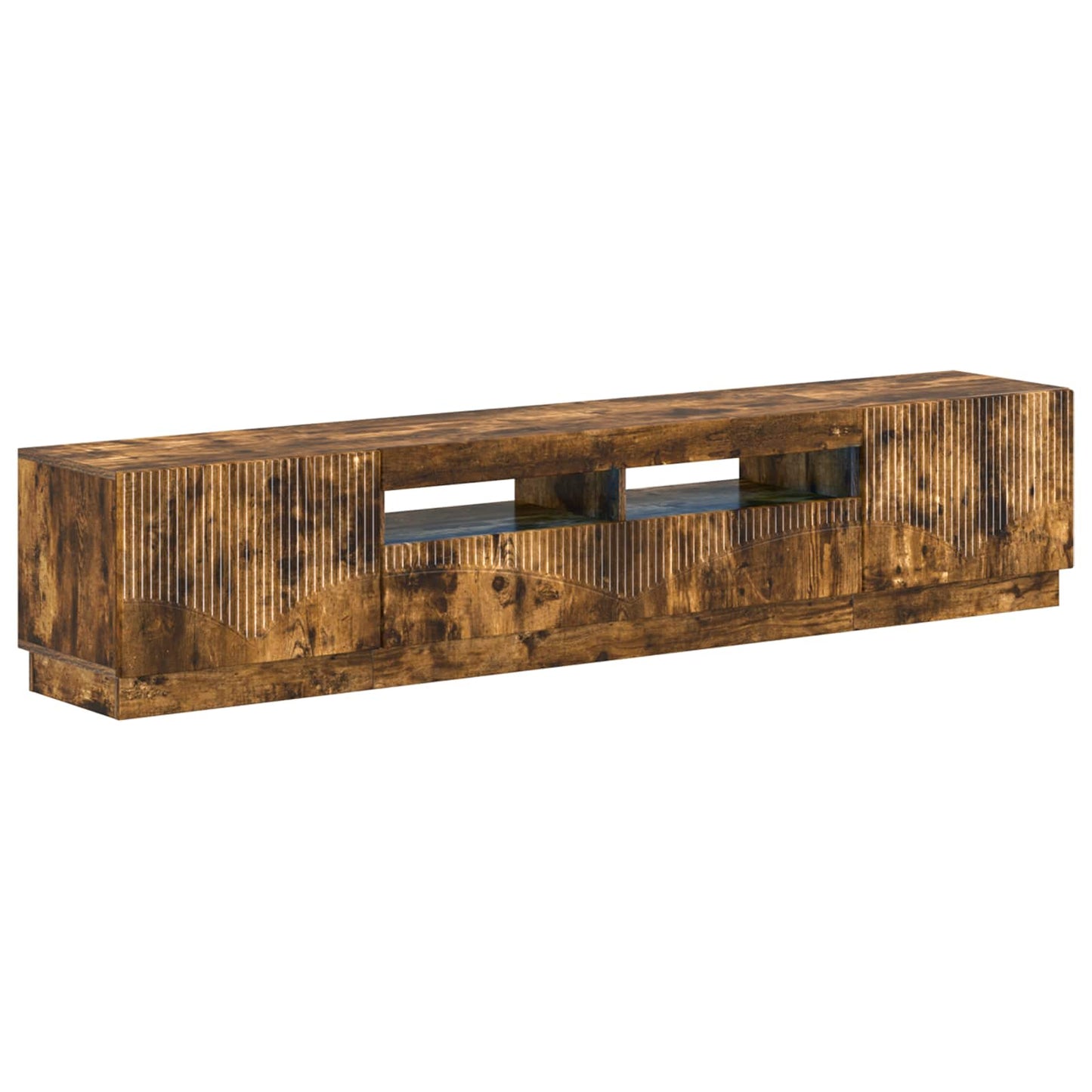 5 Piece LED TV Cabinet Smoked Oak Engineered Wood