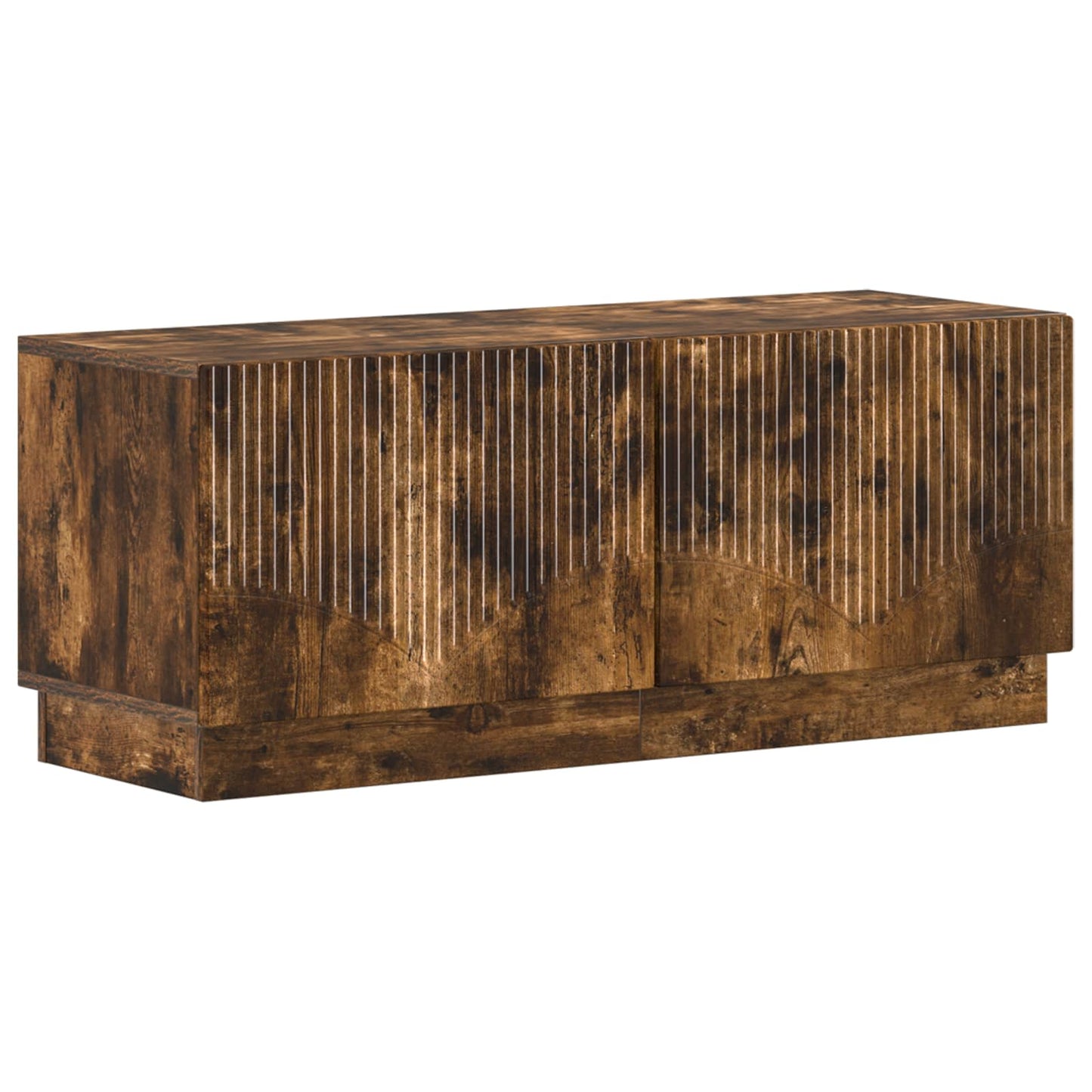 5 Piece LED TV Cabinet Smoked Oak Engineered Wood