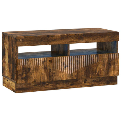 5 Piece LED TV Cabinet Smoked Oak Engineered Wood