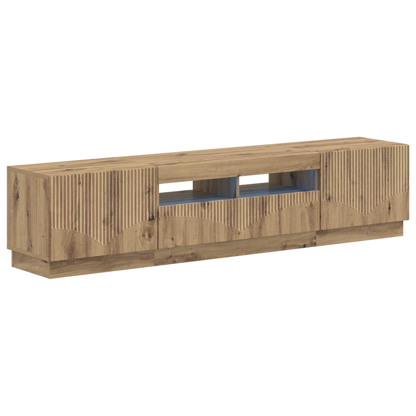 5 Piece LED TV Cabinet Artisan Oak Engineered Wood