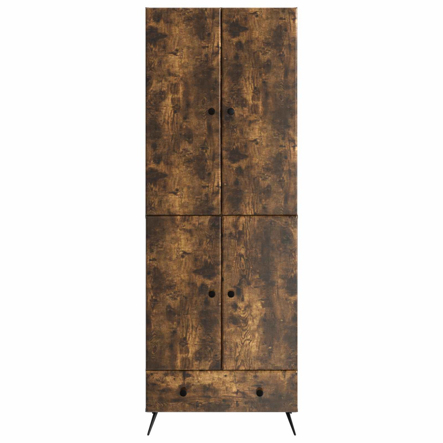 Cabinet Set 2 pcs Smoked Oak Engineered Wood
