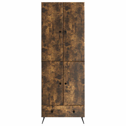 Cabinet Set 2 pcs Smoked Oak Engineered Wood