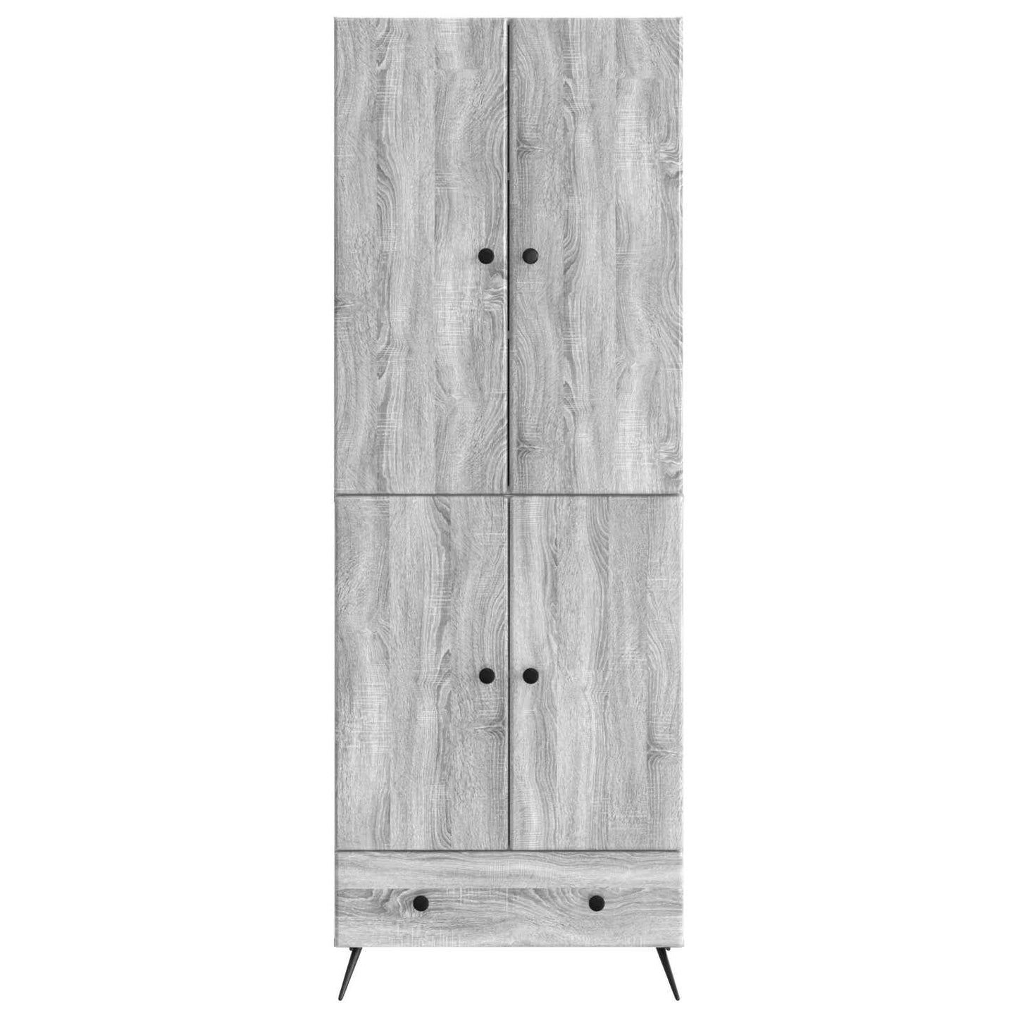 Cabinet Set 2 pcs Grey Sonoma Engineered Wood