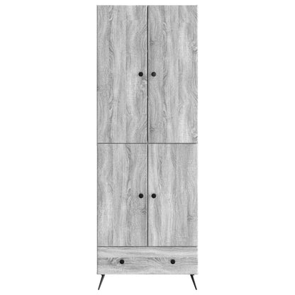 Cabinet Set 2 pcs Grey Sonoma Engineered Wood