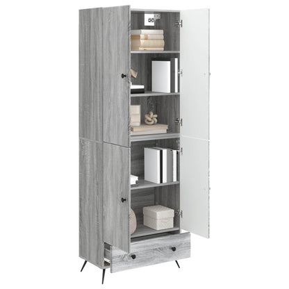 Cabinet Set 2 pcs Grey Sonoma Engineered Wood