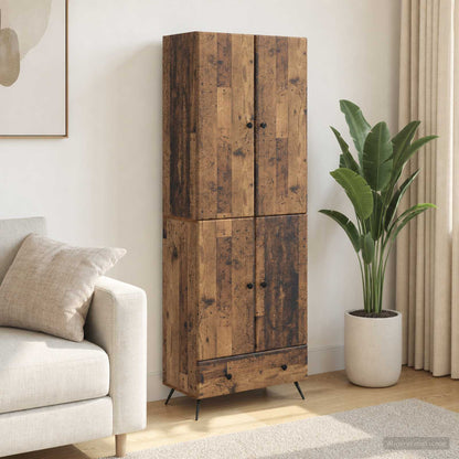 Cabinet Set 2 pcs Old Wood Engineered Wood
