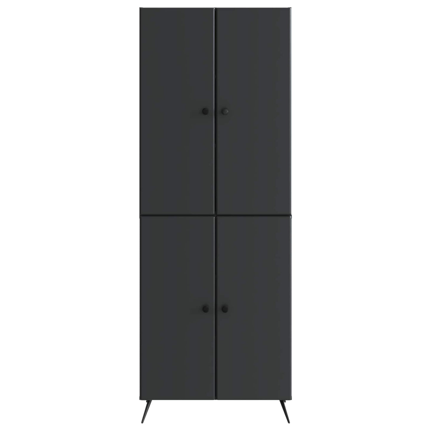 Cabinet Set 2 pcs Black Engineered Wood