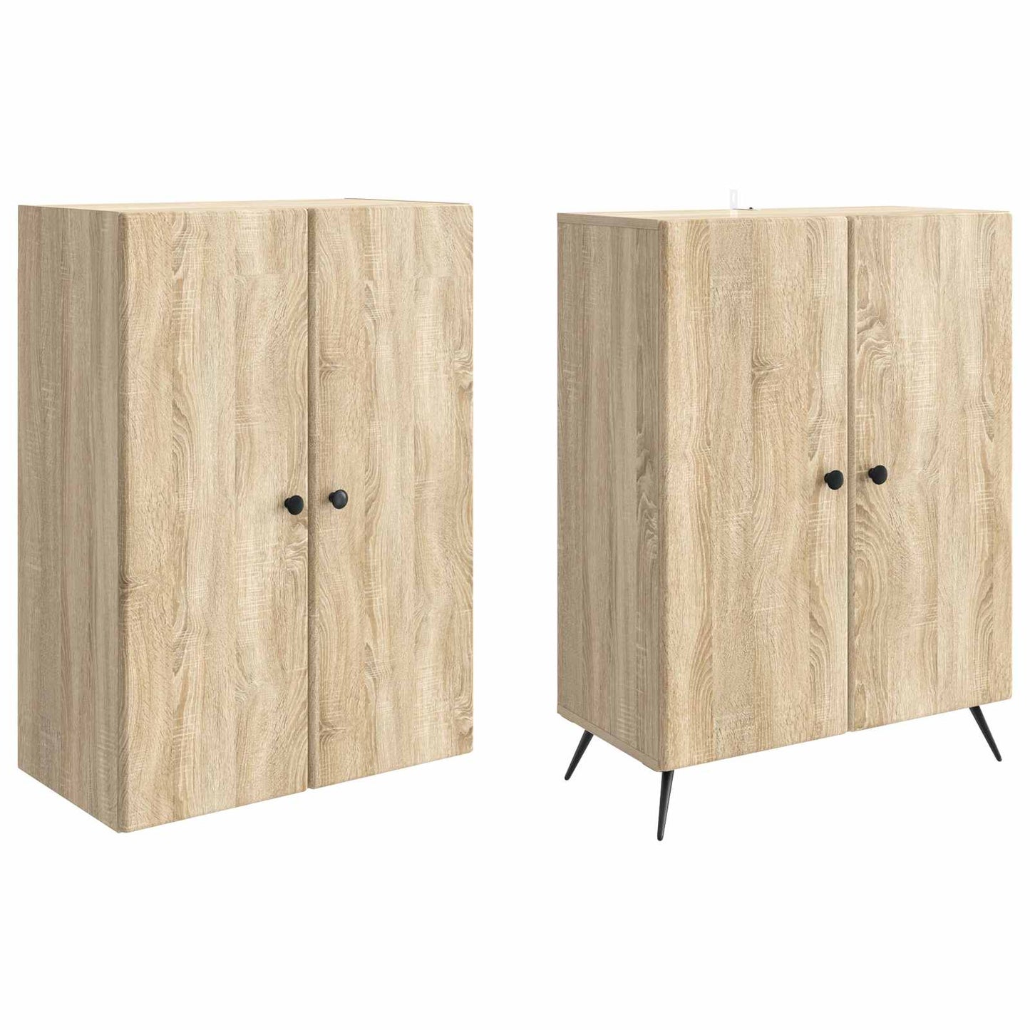 Cabinet Set 2 pcs Sonoma Oak Engineered Wood