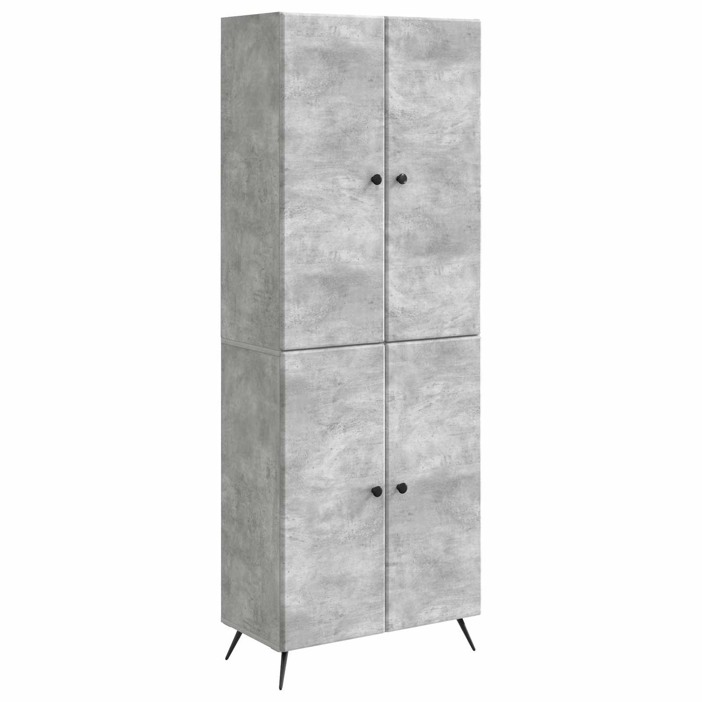 Cabinet Set 2 pcs Concrete Grey Engineered Wood
