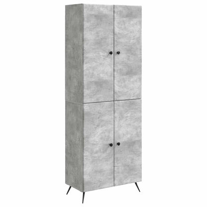 Cabinet Set 2 pcs Concrete Grey Engineered Wood