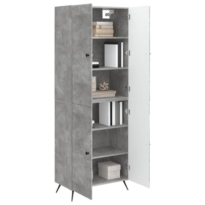 Cabinet Set 2 pcs Concrete Grey Engineered Wood