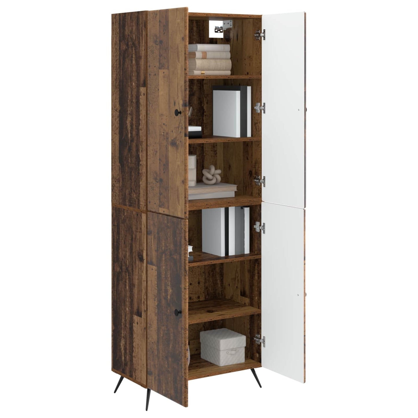 Cabinet Set 2 pcs Old Wood Engineered Wood