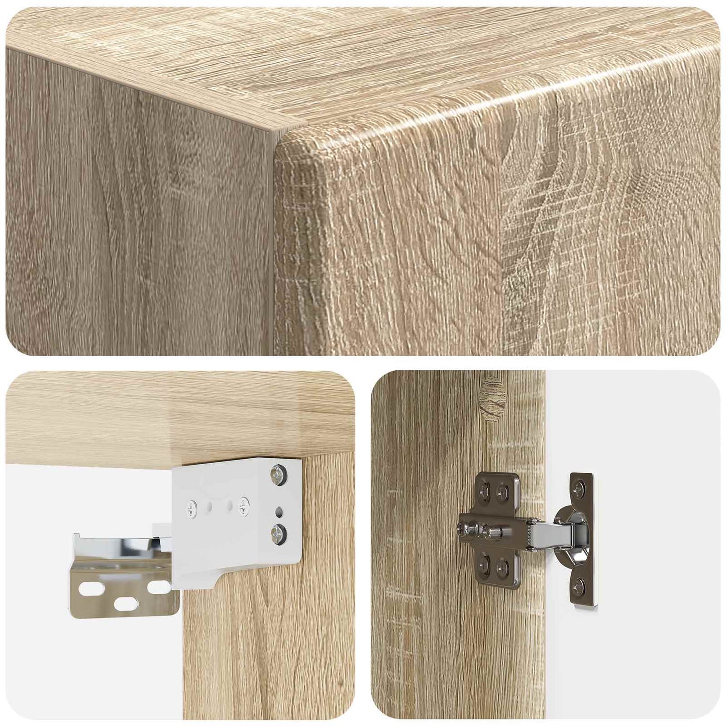 Cabinet Set 2 pcs Sonoma Oak Engineered Wood