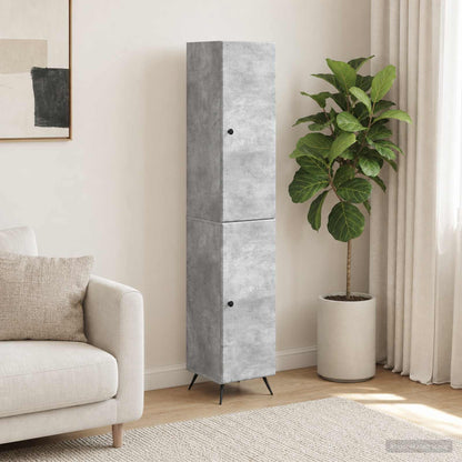 Cabinet Set 2 pcs Concrete Grey Engineered Wood