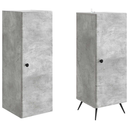 Cabinet Set 2 pcs Concrete Grey Engineered Wood